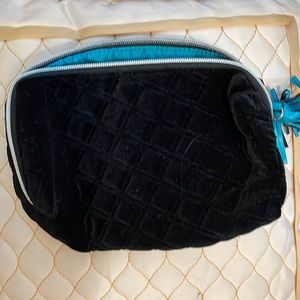 Black velvet make up bag.